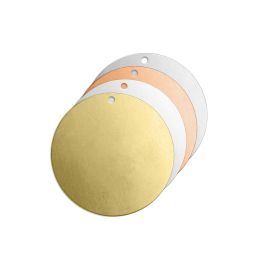 ImpressArt 0.5'' Brass Circle Tag with Ring Premium Stamping Blanks